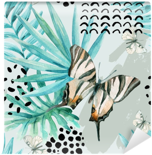 Watercolor Graphical Illustration - Ombre Home Bahati Butterfly Wall Art (400x400), Png Download