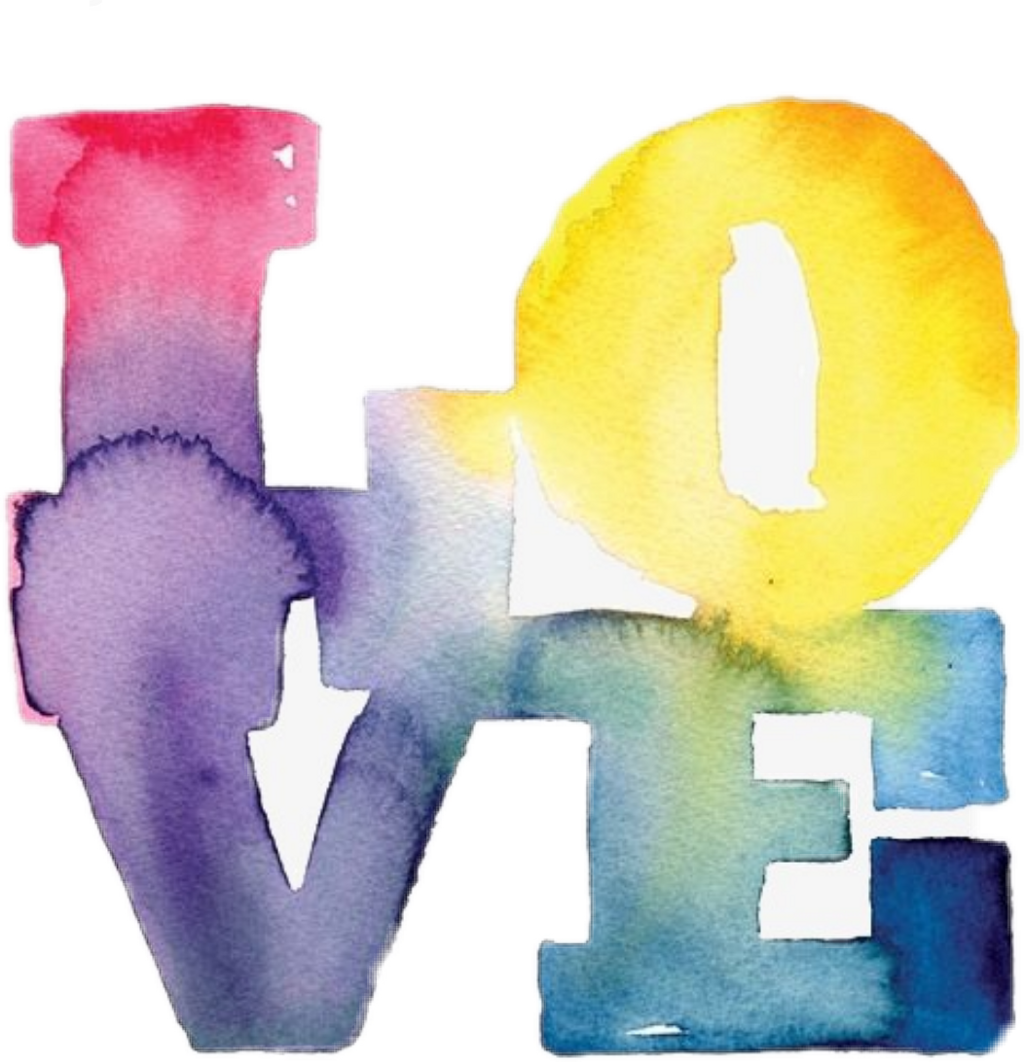 Love Watercolor Valentine Philly - Typography Watercolor (1024x1062), Png Download