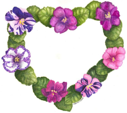 Paint A Wreath Of African Violets For Your Loved One - Pansy (1140x460), Png Download