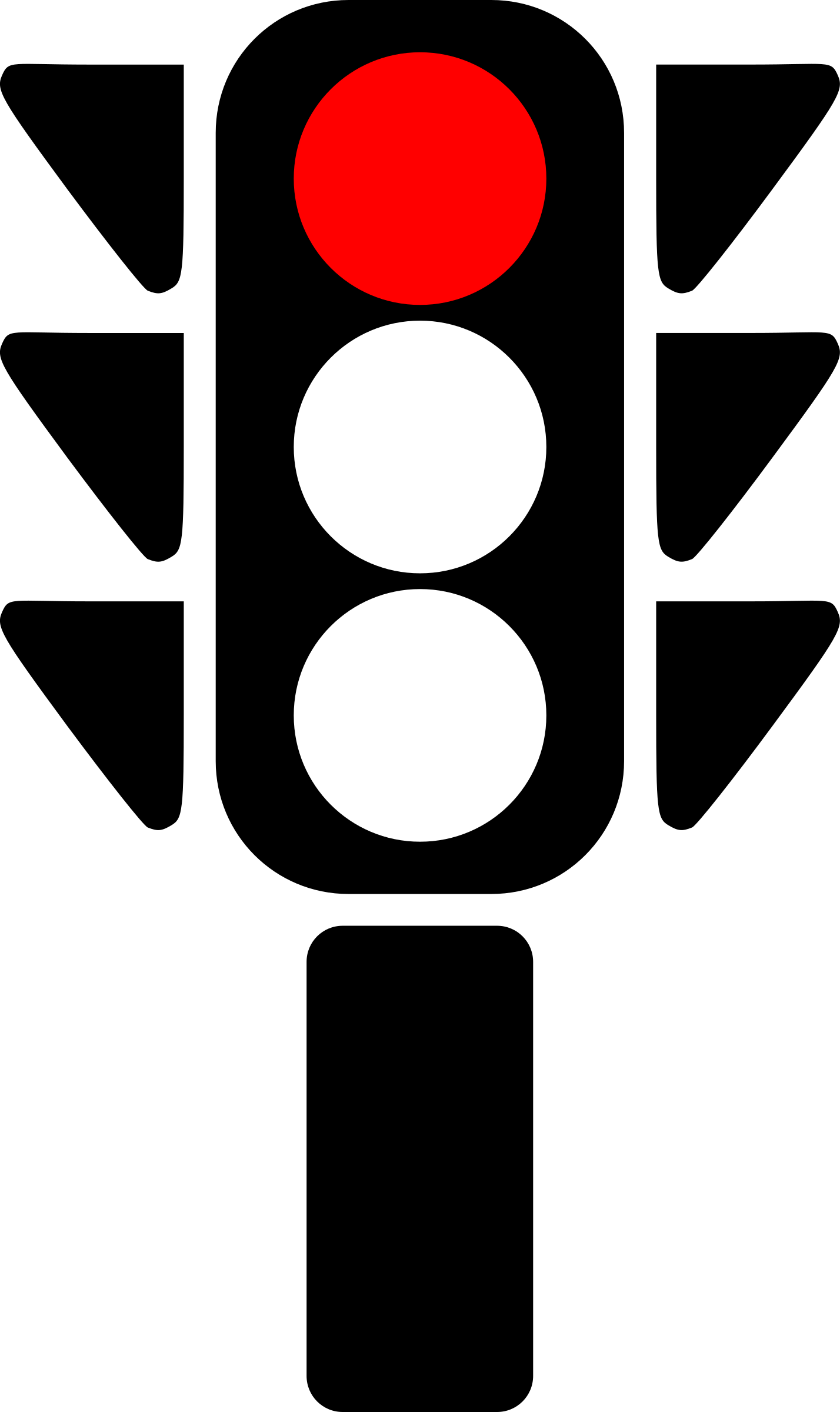 Traffic Light Transparent Png File - Red Traffic Light Icon (1428x2400), Png Download