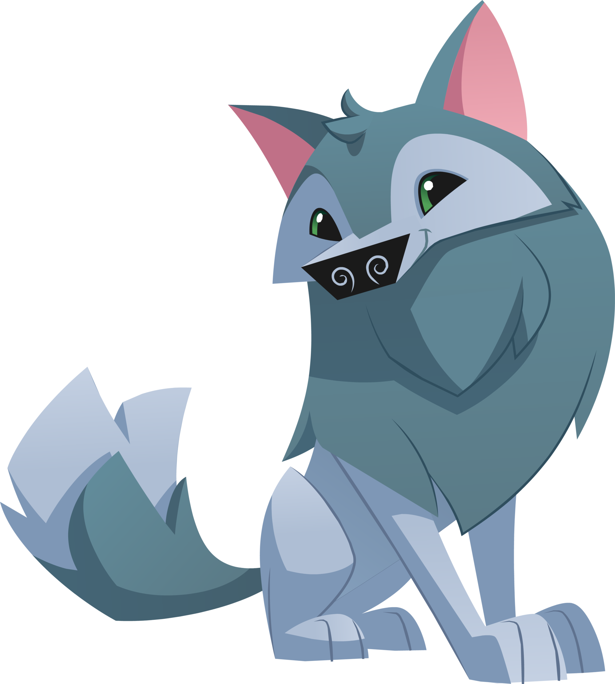 Image Result For Aj Arctic Wolf Sitting - Animal Jam Arctic Wolf (2000x2223), Png Download