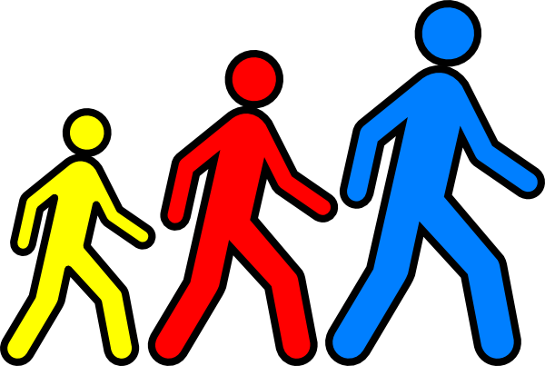 Walking Groups Clipart - Walking Clipart Free (600x403), Png Download
