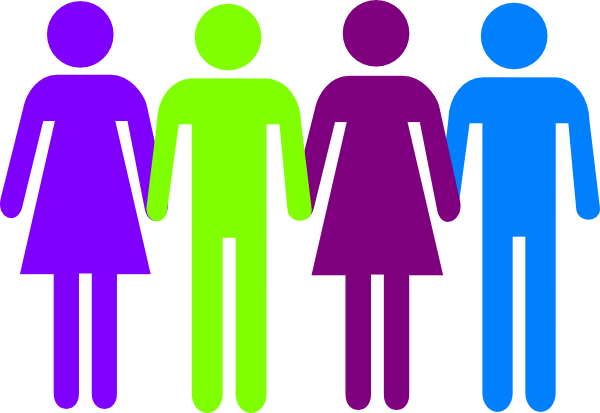 Stick People Clipart Holding Hands - People Holding Hands Clipart (600x413), Png Download