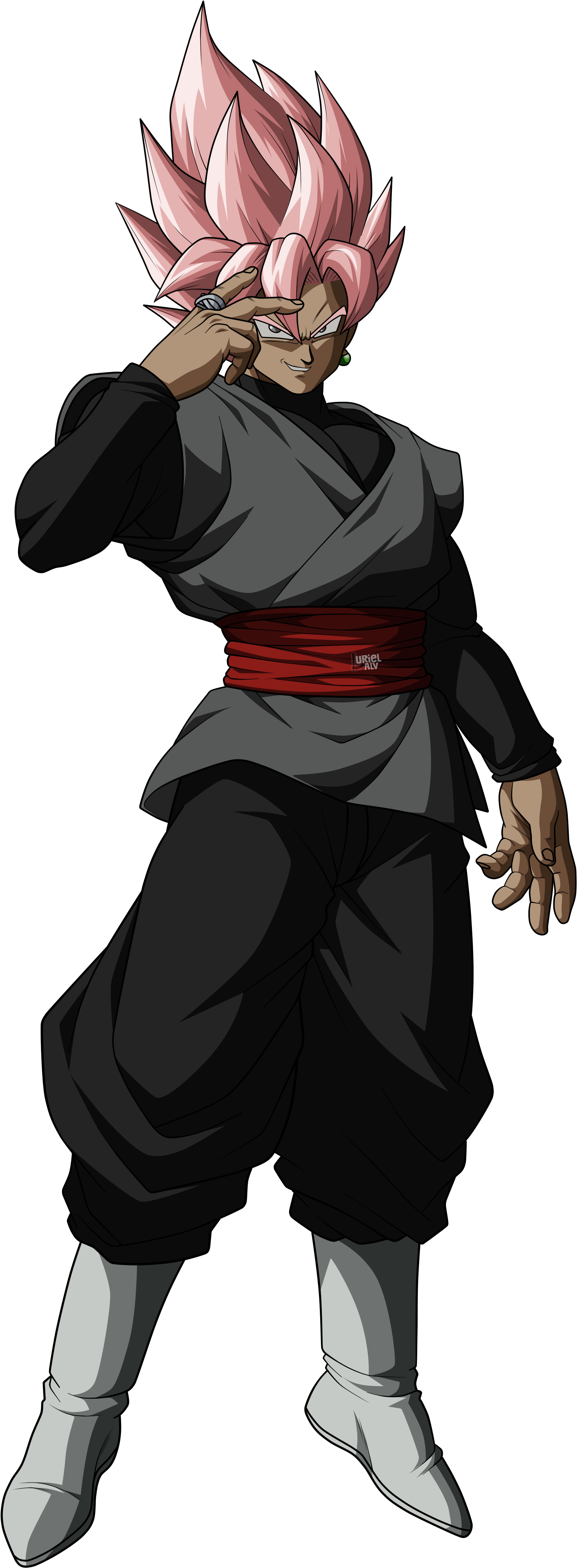 Black Dragon Ball Fighterz Inspired Art Black Goku, - Dragon Ball Fighterz Goku Black (2000x5000), Png Download