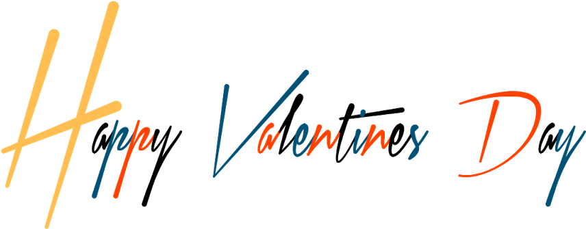 Valentine's Day Text Png - Calligraphy (1600x1200), Png Download