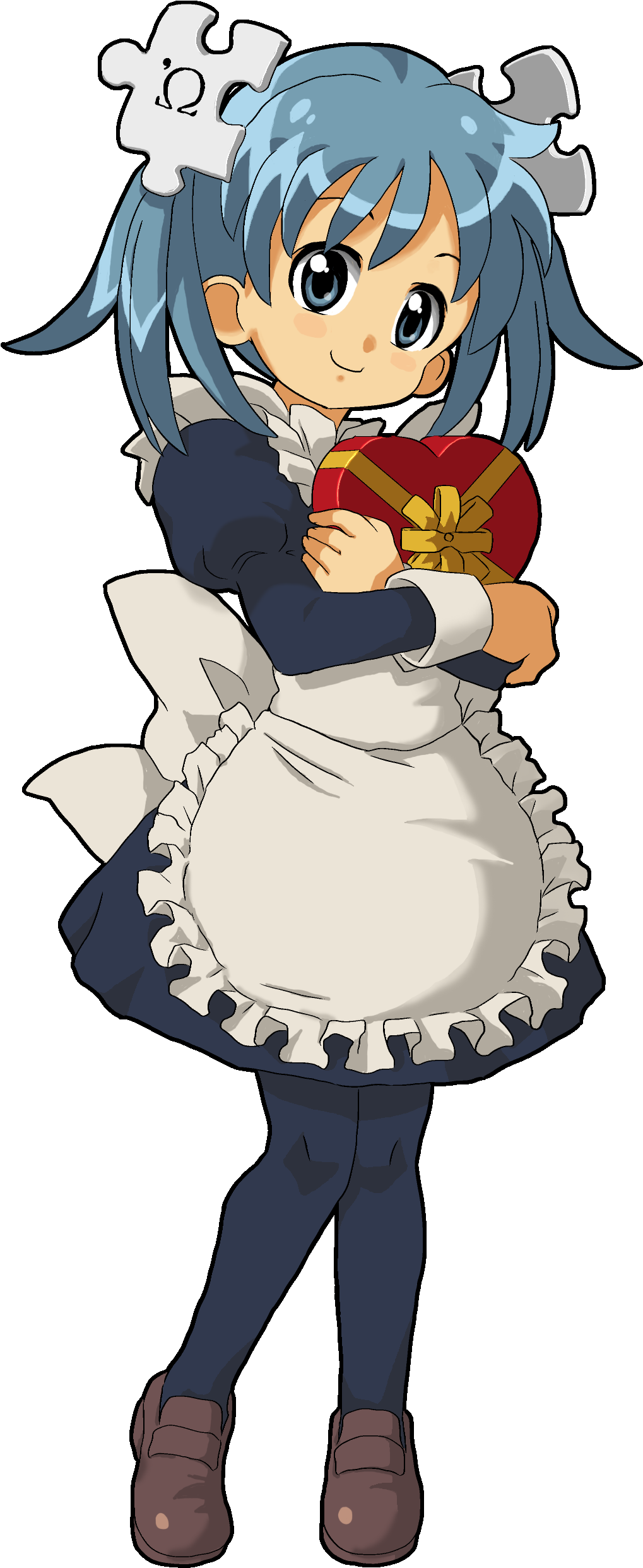 Wikipe-tan At Valentine's Day - Maid (1200x2600), Png Download