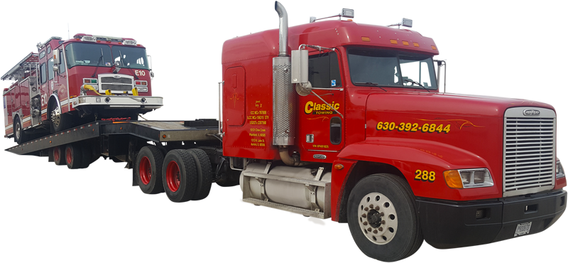 Big Rig Tow Truck Service, Transport, & Logistical - Heavy Duty Semi Truck (800x370), Png Download