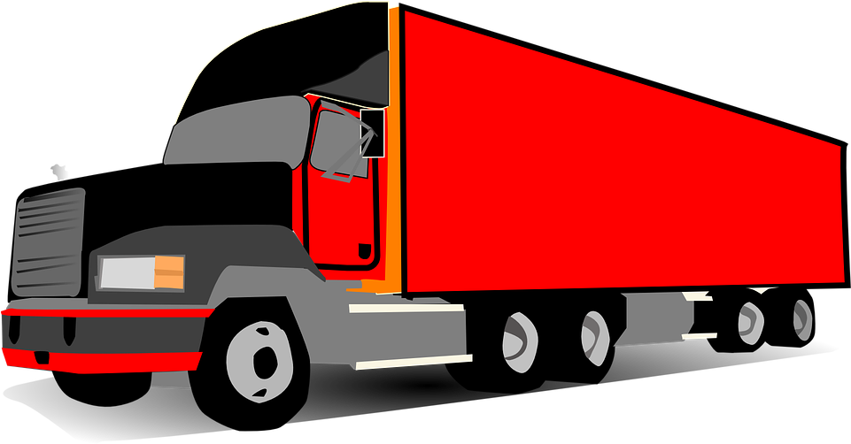 Red Image Library Stock Huge Freebie - 18 Wheeler Clipart (600x401), Png Download