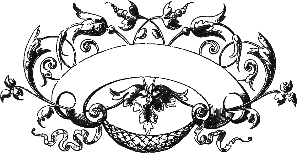 Victorian Clipart Scroll - Victorian Vintage Banner Png (977x521), Png Download