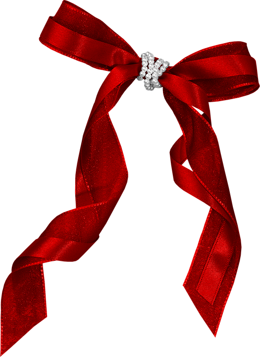 Satin, Christmas, Gift, Bow, Thread, Knot, Isolated - Satin (525x720), Png Download