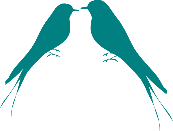 Love Bird Silhouette - Love Birds Cliparts (600x455), Png Download