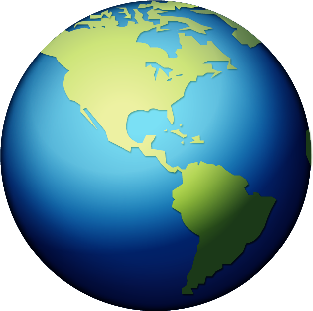 Earth Globe Transparent Background - Earth Emoji (640x640), Png Download