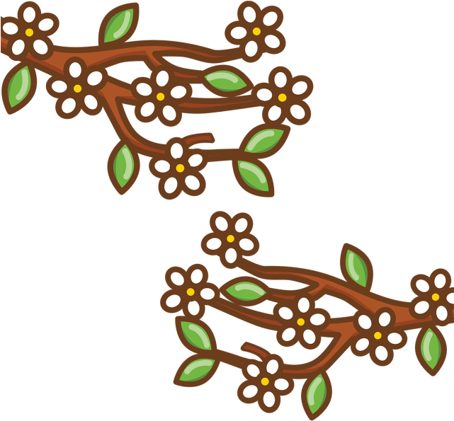 Ramas De Arboles Con Hojas De Flores - Branch (640x640), Png Download