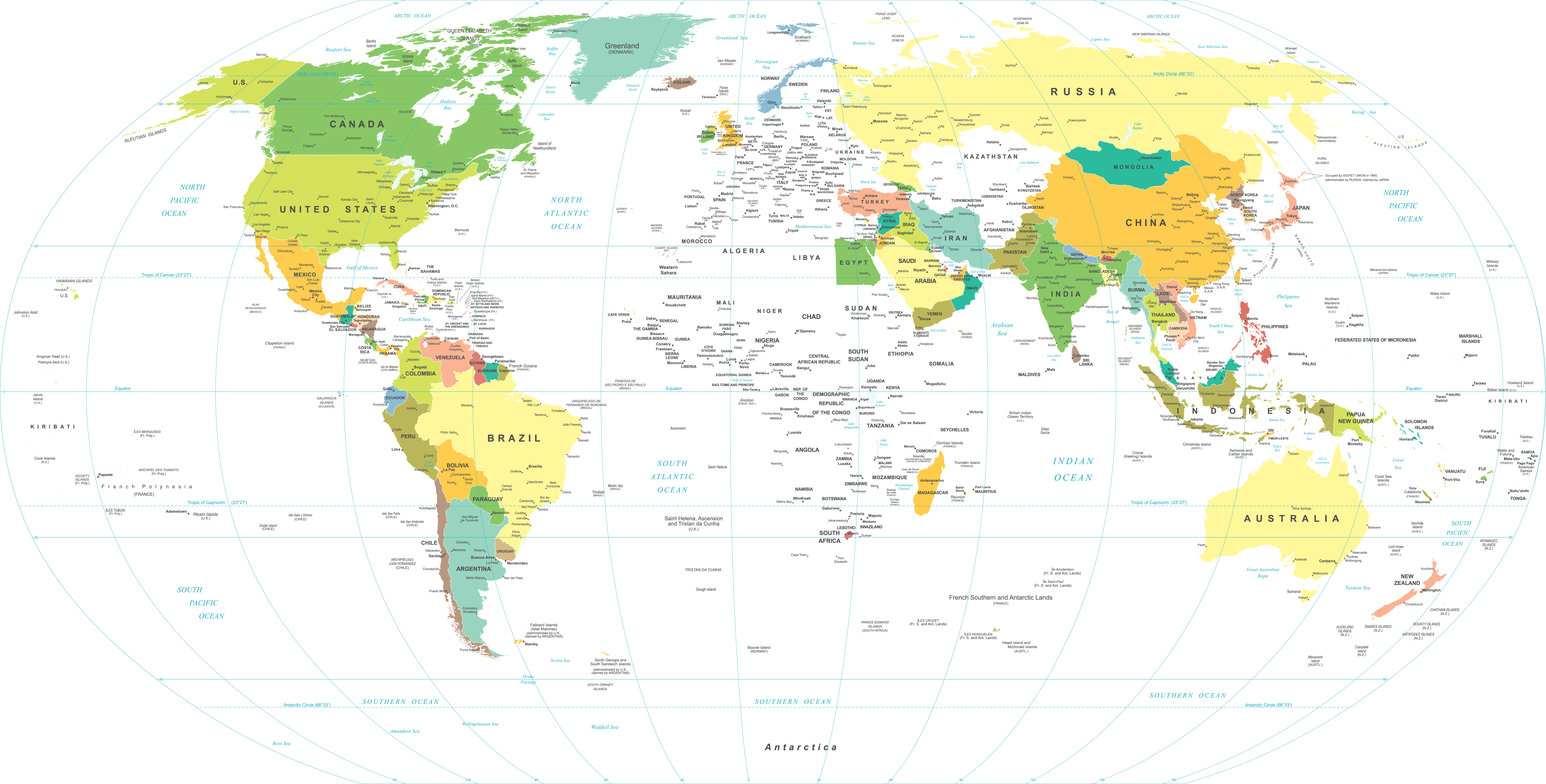 Prague On World Map White Background Stock Illustration - World Map Important Cities (8669x4400), Png Download