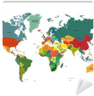 World Map With Country Names Isolated On White Background - Iron In The World (400x400), Png Download