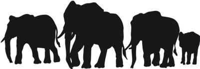 Elefantes, Vinilo Decorativo De Pared - Stickerslug Elephant Family Vinyl Wall Sticker Decal, (400x400), Png Download