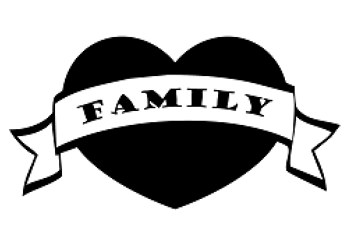 Family Banner Heart Bookami® Silhouette Book Folding - Emblem (500x500), Png Download