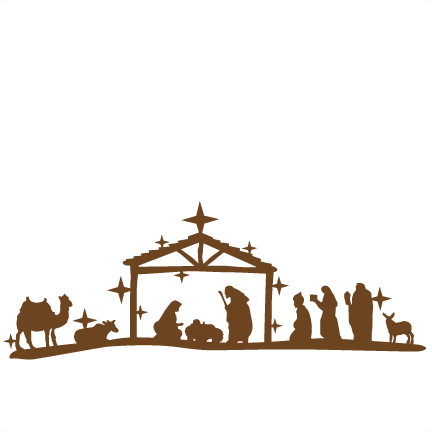 Amazing Family Silhouette Clip Art Nativity Svg Scrapbook Free Nativity Scene Svg File Full Size Png Download Seekpng