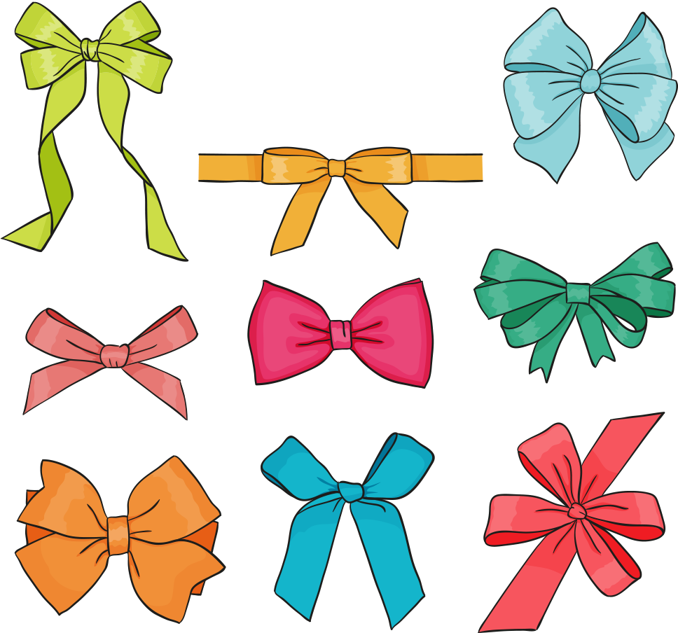 Drawing Bow And Arrow Gift Clip Art - Bow Drawing (1000x1000), Png Download