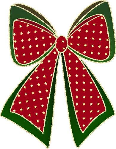Free Christmas Graphics - Christmas Bow Transparent Clipart (390x500), Png Download