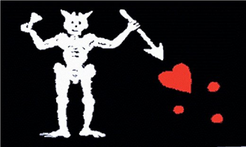 Blackbeard's Flag Iphone (800x800), Png Download