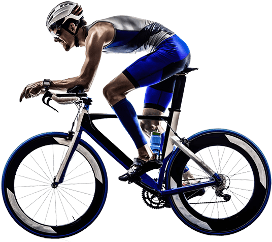 Determined Cyclist - Aqa Gcse Pe (556x490), Png Download