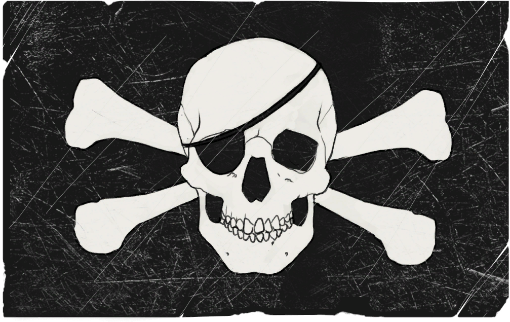 Wouldn't Be A Real Pirate Without A Jolly Roger Flag) - Skull (1024x1024), Png Download