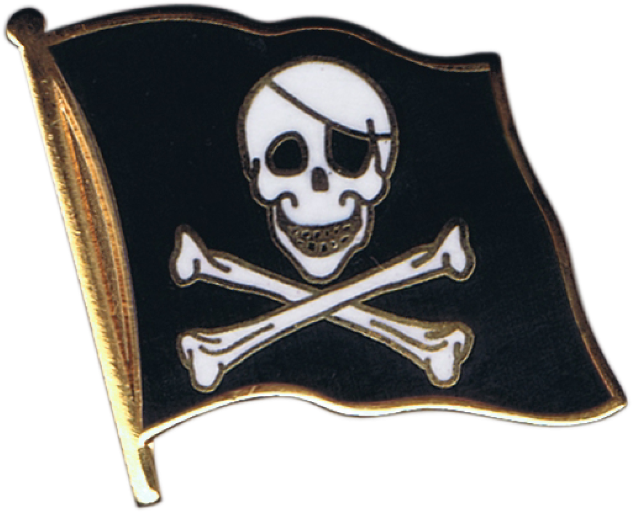 Pirate Flag Pin, Badge - Pirate Flag (1500x1197), Png Download