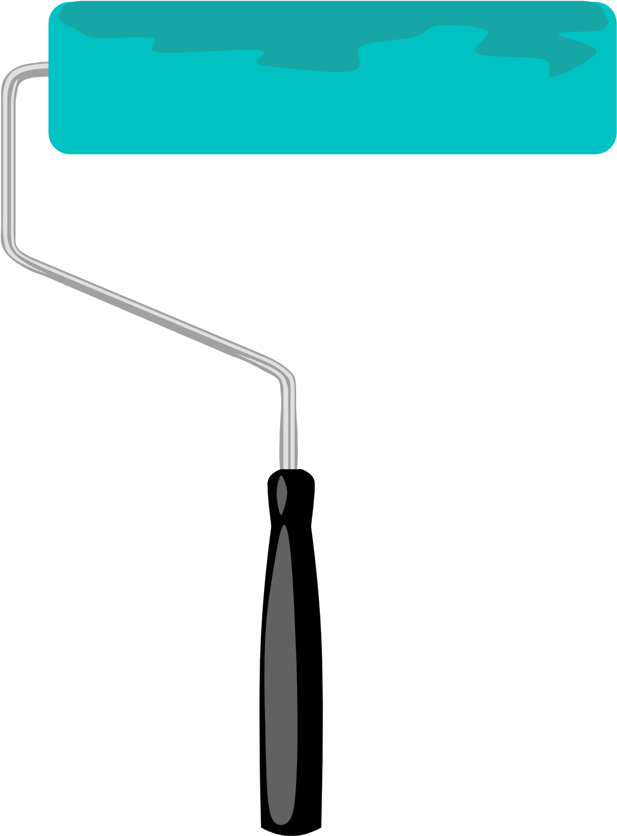 Painting Clipart Paint Roller - Paint Roller Vector Png (1332x1772), Png Download