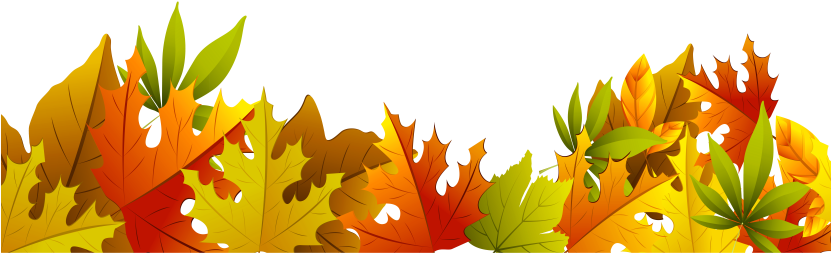 Decorative Autumn Leaves Png Clipart Png M - Autumn Leaves Border Png (830x304), Png Download