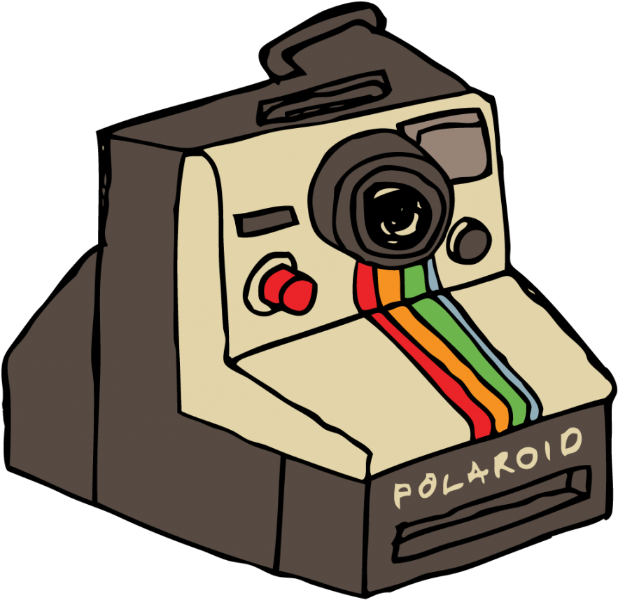 Gumtoo Designer Temporary Tattoos Polaroid Back - Transparent Polaroid Camera Clipart (700x700), Png Download