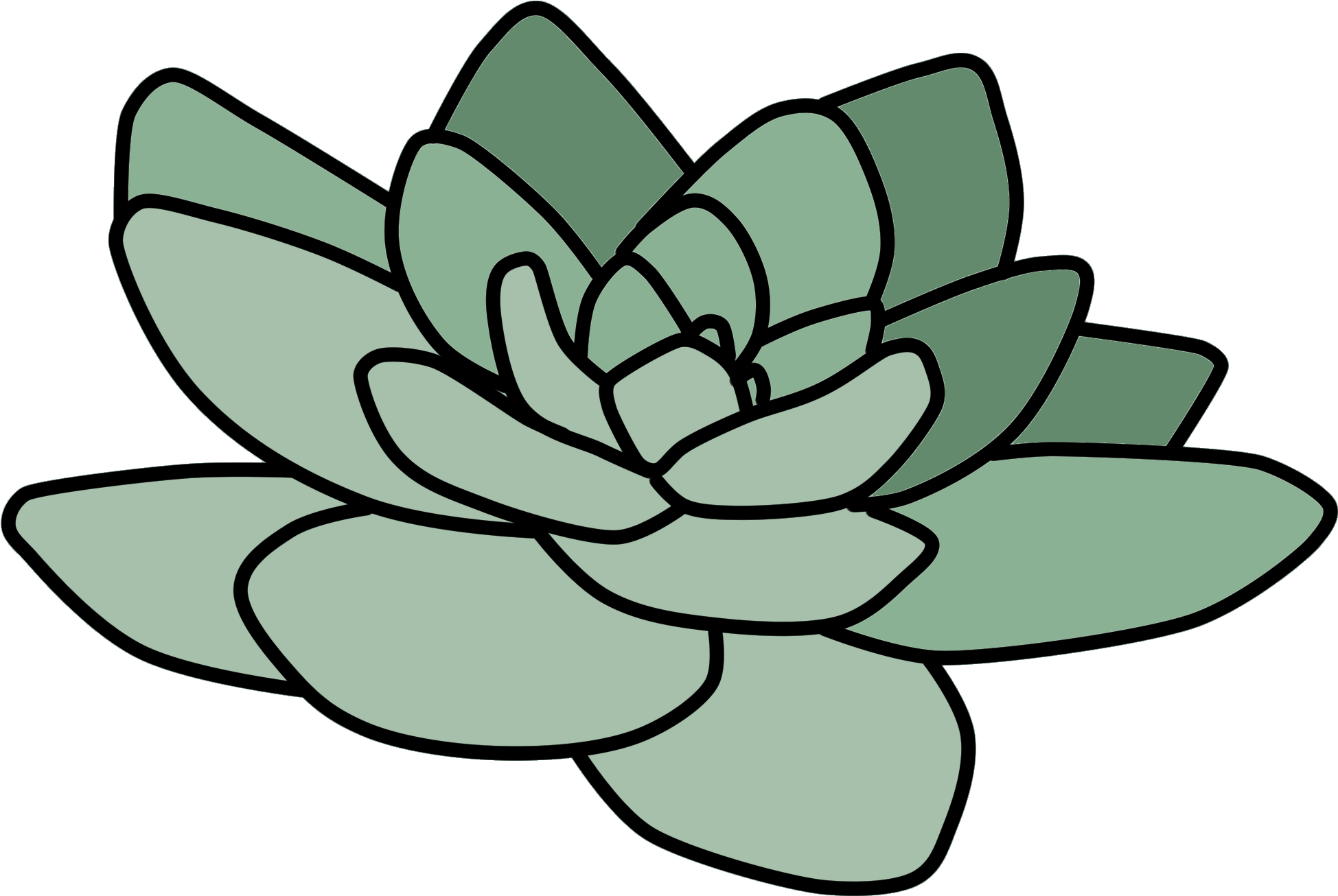 Cactus Art Tumblr Cactus Tumbler Transparent Pineapple - Drawing (2000x2000), Png Download