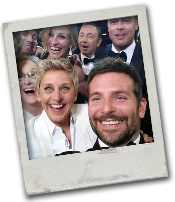 Polaroid - Ellen\'s Oscar Selfie (348x402), Png Download