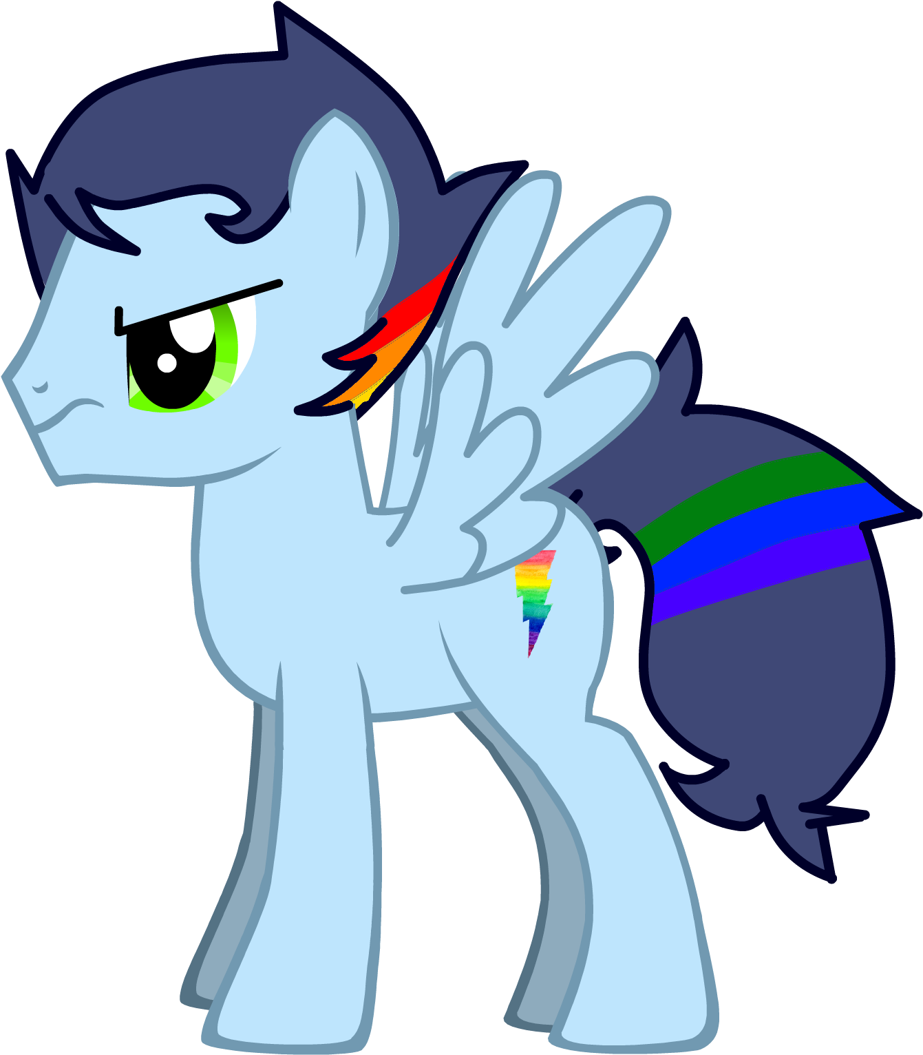 Streak Bow - My Little Pony Luke (1405x1580), Png Download