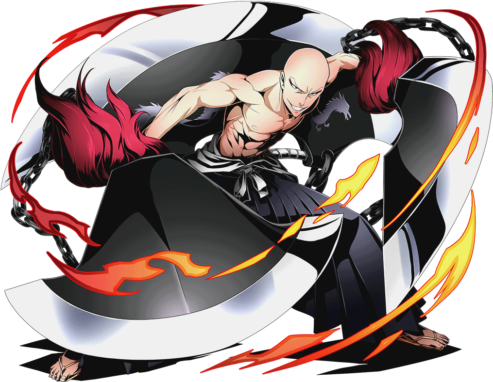 Ikkaku Madarame Kenpachi Zaraki, Bleach Yachiru, Bleach - Ikkaku Madarame Color (1024x1024), Png Download