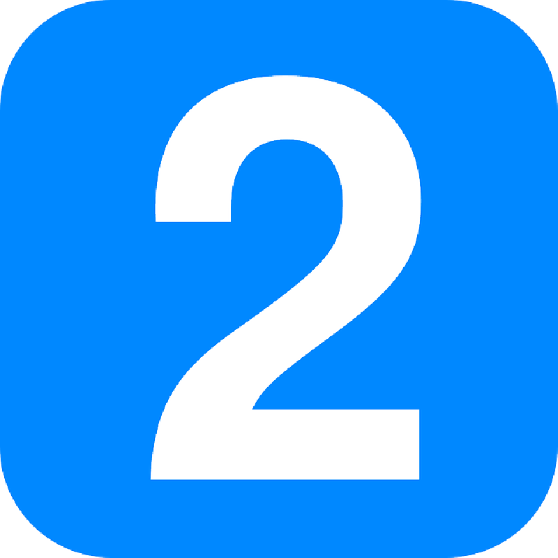 Mb Image/png - Blue Number 2 (800x800), Png Download