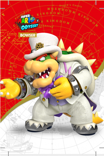 Mario Odyssey Wedding Bowser (500x500), Png Download