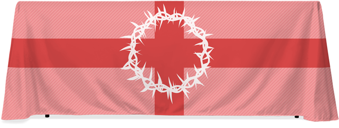 Tt133 Striped Crown Of Thorns Red - Placemat (792x363), Png Download