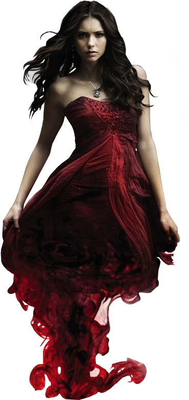 Elena Gilbert, Winchester, Ian And Nina, Katherine - "the Vampire Diaries" (2009) (409x785), Png Download