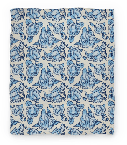 Floral Penis Pattern Blanket - Floral Penis Pattern (484x484), Png Download