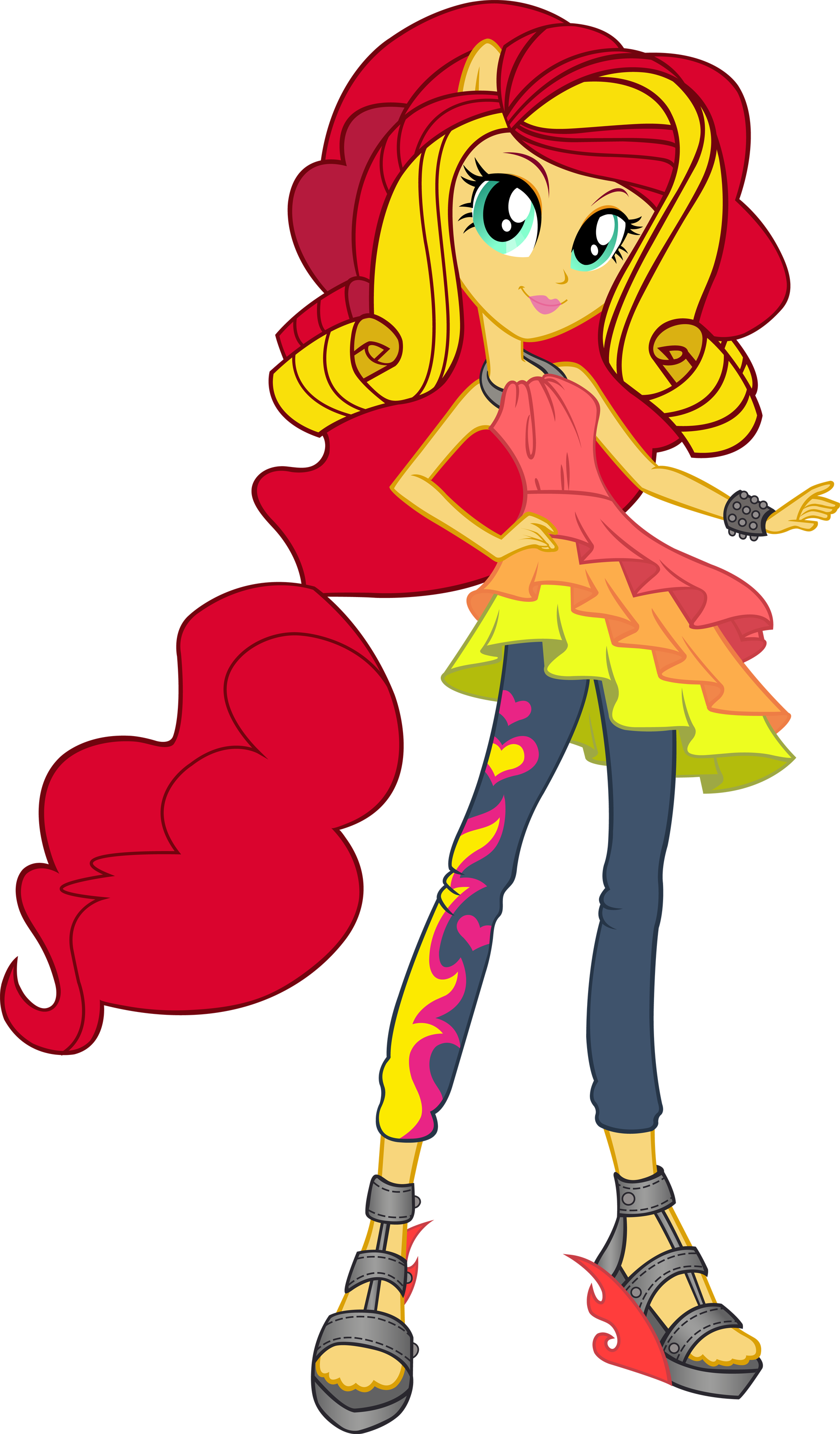 My Little Pony Friendship Is Magic Equestria Girls - My Little Pony Equestria Girl Rainbow Rocks Sunset (1757x3000), Png Download