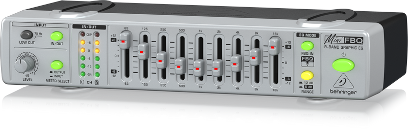 Fbq800 - Behringer Minifbq Fbq800 (9-band Graphic Eq) (800x254), Png Download