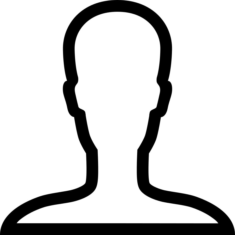 Ios Person Outline - Person (980x980), Png Download