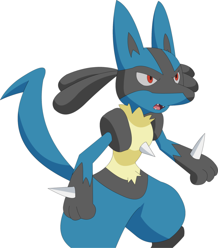 Mammal Vertebrate Cartoon Fictional Character - Lucario Surprised (838x953), Png Download