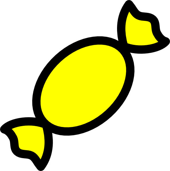 A Clipart Candy - Lollipop Candy Black And White (594x598), Png Download