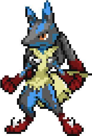 Graphic Freeuse Library Mega Art - Mega Lucario Sprite Gif (672x672), Png Download