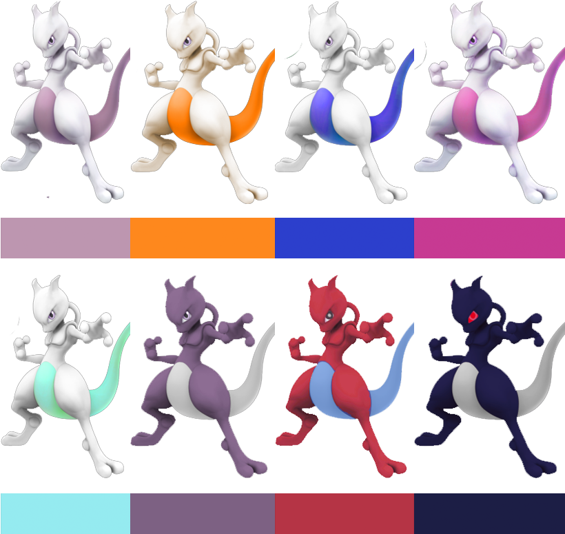 Mewtwoswapsssbv - Color (819x800), Png Download
