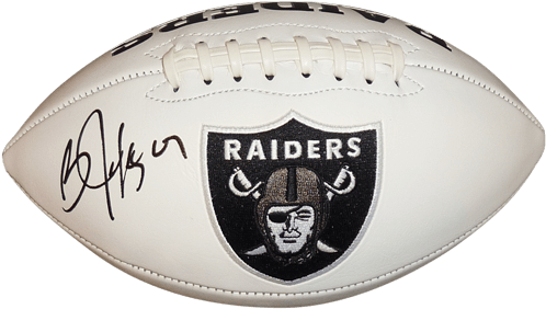 Bo Jackson Autographed Oakland Raiders Logo Football - Oakland Raiders (500x500), Png Download