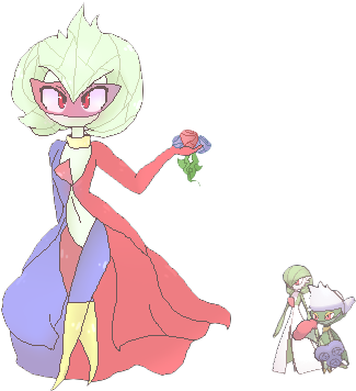 Gardade - Pokemon Gardevoir Fusion (372x389), Png Download