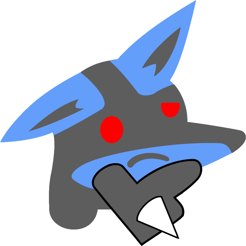 Lucario Think - Pokemon Emoji Png (1000x1000), Png Download